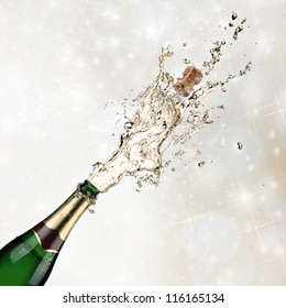 Close-up Of Champagne Explosion