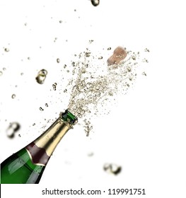 Close-up Of Champagne Explosion