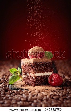 Similar – Image, Stock Photo stack of round chocolate cookies