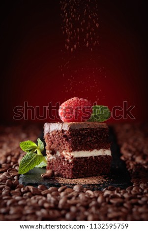 Similar – Image, Stock Photo stack of round chocolate cookies