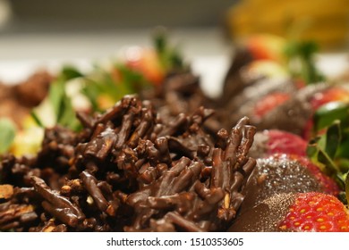 Closeup Of Chocolate Crackle Dessert