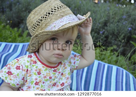 Similar – Image, Stock Photo portrait of a baby