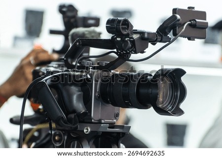Close-up of a Cine Camera