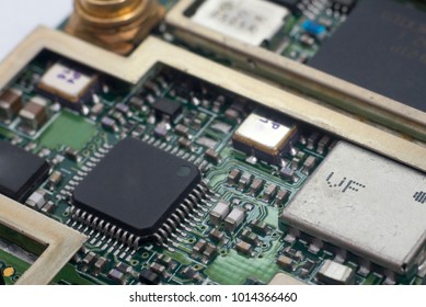 Closeup Circuit Board Electronic Components Stock Photo 1014366460 ...