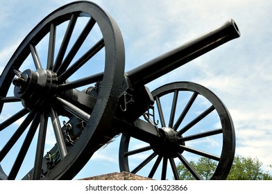 Closeup Of A Civil War Cannon