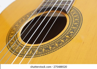 Close-up Of Classical Guitar Strings