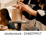 close-up in clay modeling studio applied art clay pottery old craftsmanship manual making of pottery smoothing out irregularities with a stack