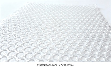 Closeup Clear Plastic Bubble Wrap