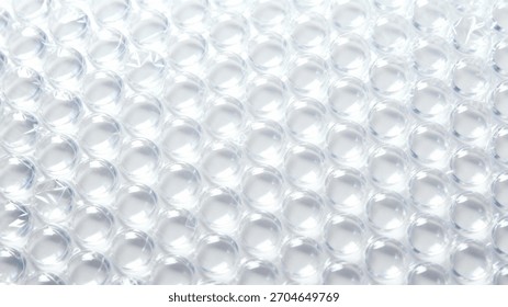 Closeup Clear Plastic Bubble Wrap