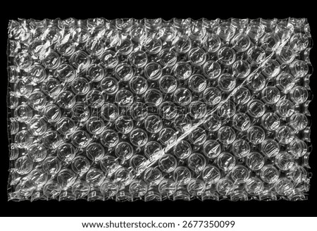 Close-up of Clear Transparent Bubble Wrap
