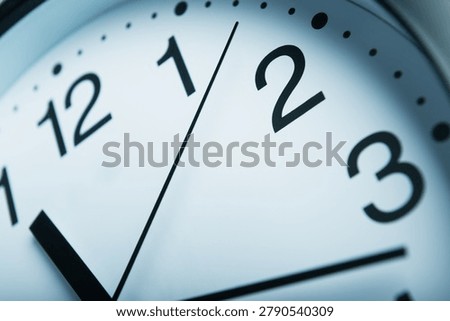 A close-up of a clock, the concept of time.