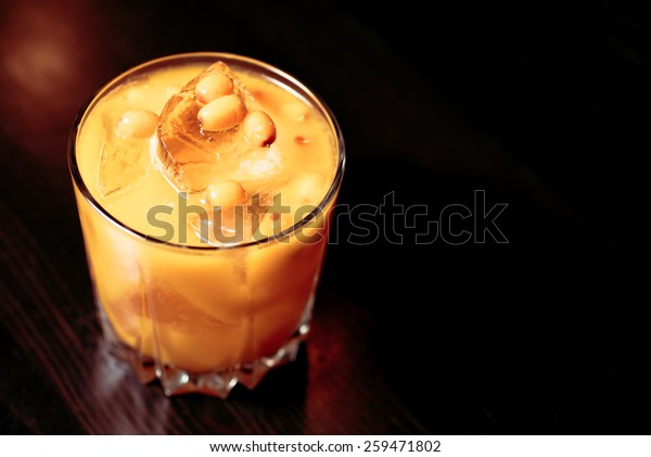 Download Closeup Cocktail Glass Orange Yellow Sea Stock Photo Edit Now 259471802 Yellowimages Mockups