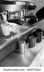 Close-up of coffee machine
