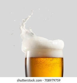 Close-up Of Cold Beer With Foam