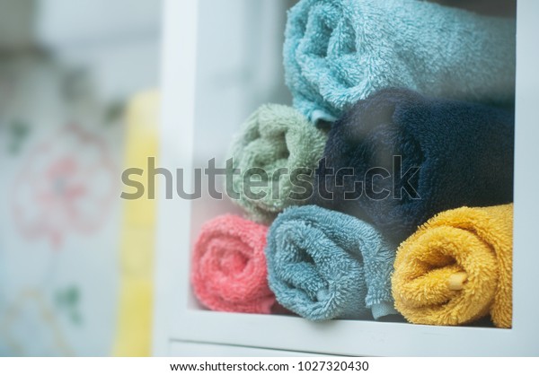 colorful bathroom towels