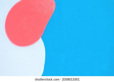 Closeup Of Colorful Blue, Gray And White Urban Wall Texture. Modern Pattern For Wallpaper Or Mockup Presentation Design. Creative Urban City Background. Abstract Open Composition.