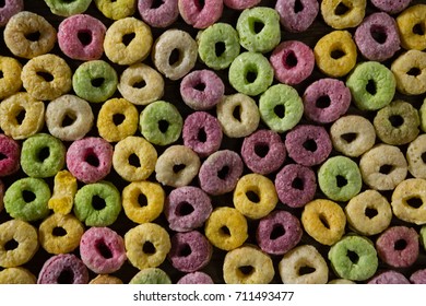 Close-up Of Colorful Froot Loops