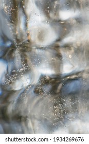 Close-up Colorful Photo Of Icicle. Macro Picture Of Ice For Background Or Texture