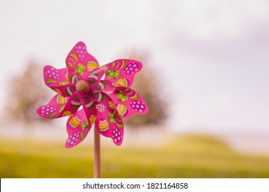 Closeup Of A Colorful Pin Wheel.