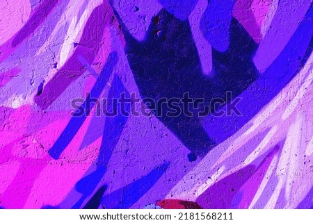 Closeup of colorful pink, purple, blue urban wall texture. Modern pattern for wallpaper design. Creative modern urban city background for advertising mockups. Minimal geometric style, solid colors