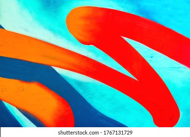 Closeup of colorful urban wall texture. Modern pattern for wallpaper or mockup presentation design. Creative urban city background. Abstract open composition.