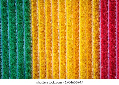 A Closeup Of Colorful Velcro  Hook-and-Loop Fastener Cable Ties