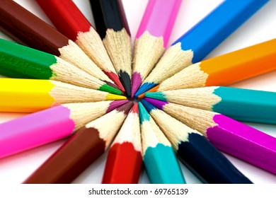 Close-up of colorpencils