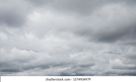 Close-up Of A Completely Grey Cloudy Sky