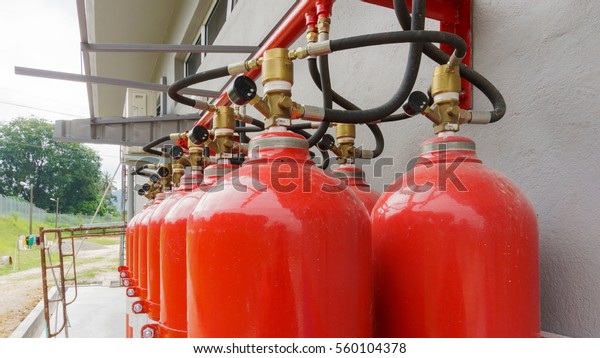 Closeup Compressed Gas Argon Carbon Dioxide Stock Photo 560104378 ...