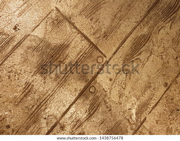 Closeup Concrete Floor Fake Wooden Planks Stock Photo Edit Now