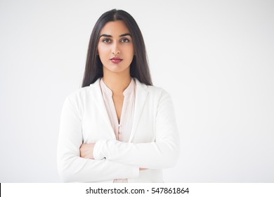 Closeup Of Confident Young Pretty Indian Woman