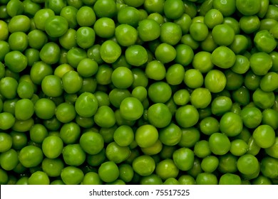 Close-up Of Cooked Green Peas.