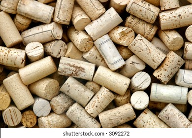 Close-up of a lot of corks.