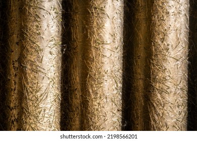 Closeup Of A Corrugated Plastic Wall