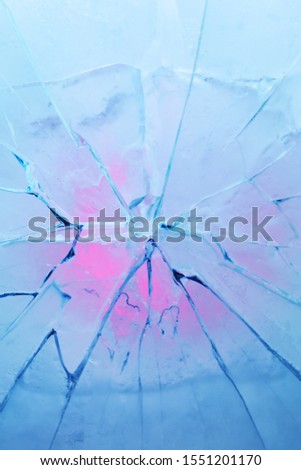Closeup of a cracked ice texture. Studio macro shot.