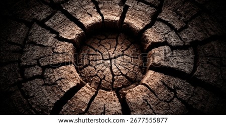Close-up of cracked tree stump