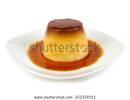 Similar – Creme caramel. Egg pudding on wooden background