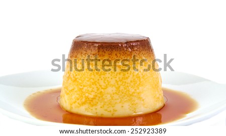 Similar – Creme caramel. Egg pudding on wooden background