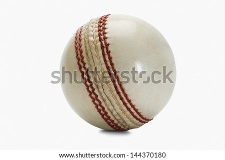 Close-up of a cricket ball