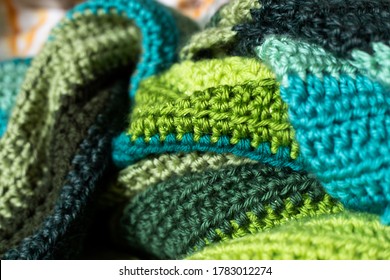 Closeup Of Crochet Afghan Blanket