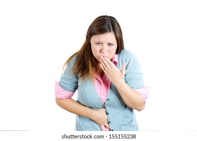 Closeup Cropped Portrait Sick Young Woman Stock Photo 155155238 ...