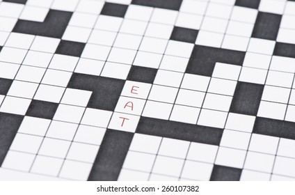 Closeup Crossword Puzzle Word Eat Stock Photo 260107382 Shutterstock