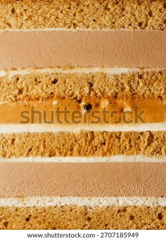 a close-up cut of a layered cake