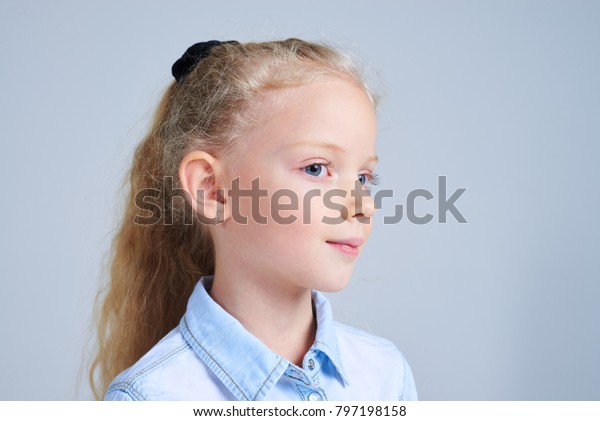 Closeup Cute Little Girl Blonde Hair Stock Photo Edit Now 797198158