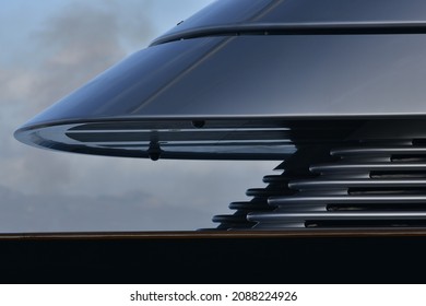 Closeup Deck Detail Of The Luxury Sailing Yacht Maltese Falcon Docked At The Port Of Nafplio In Argolis Greece. 