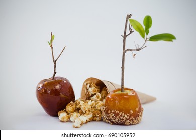 Close-up of decorated apple and against white background - Powered by Shutterstock