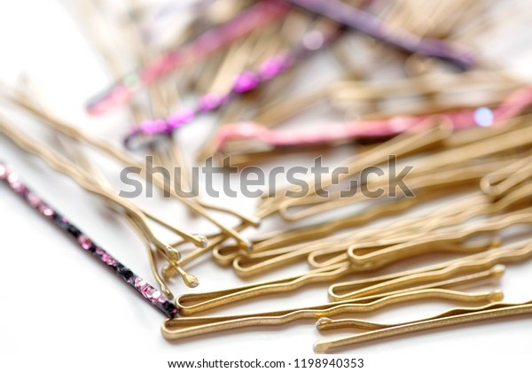 Closeup Decorative Hair Bobby Pins Stock Photo Edit Now 1198940353