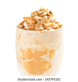 Closeup Of A Delicious Peanut Butter Smoothie