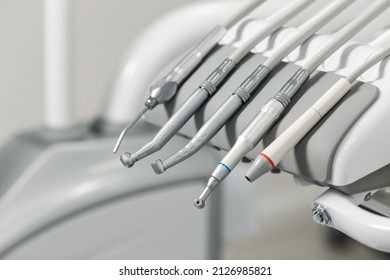 Close-up dental equipment for tooth treatment. Stomatology tools in clinic - Powered by Shutterstock