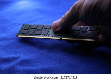close-up desktop computer memory (PC RAM) photo